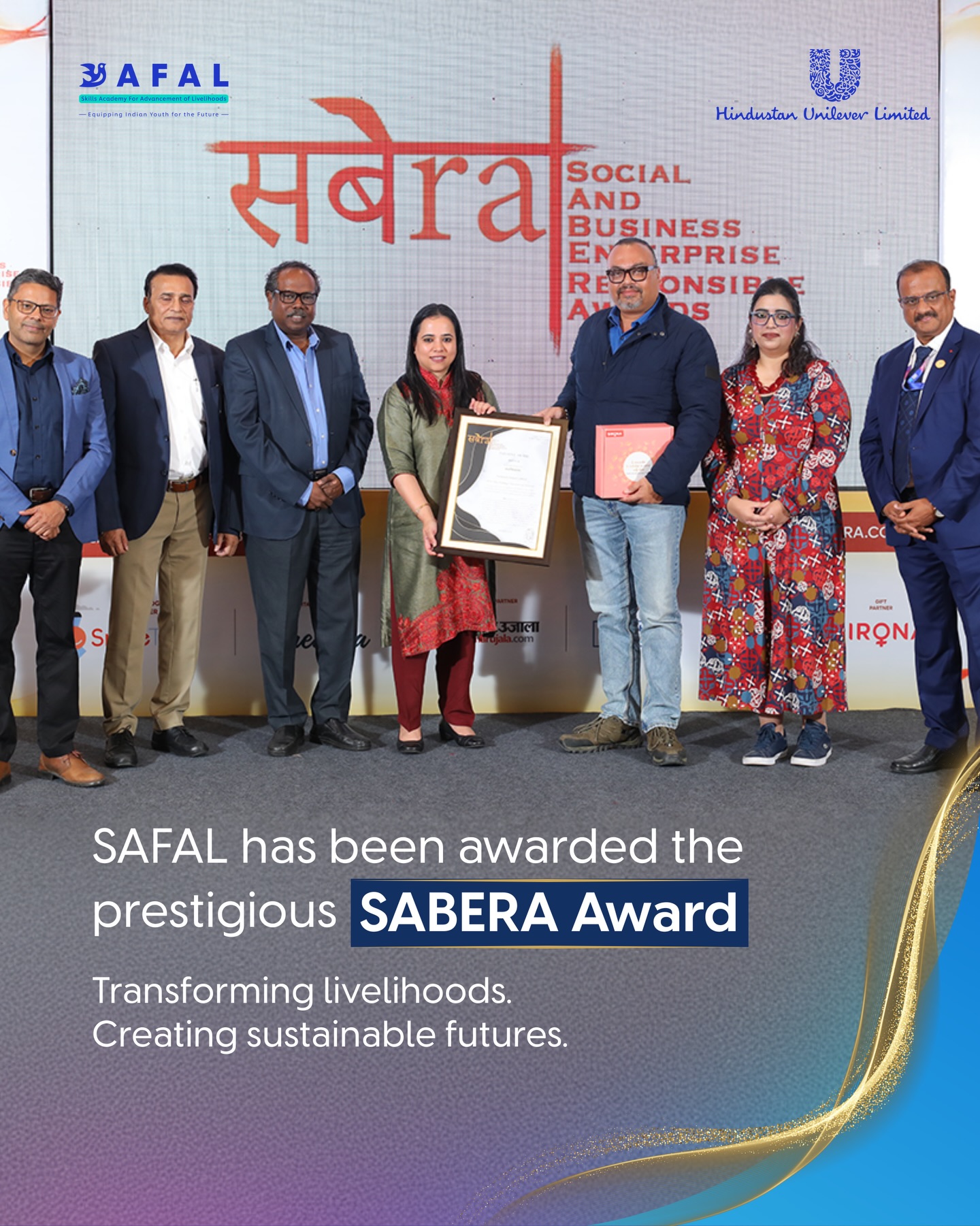 Hindustan - We are proud to announce that SAFAL has won the prestigious ...