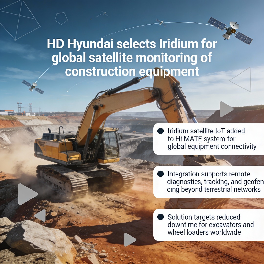 World - 🚀 HD Hyundai Construction Equipment has selected Iridium ...
