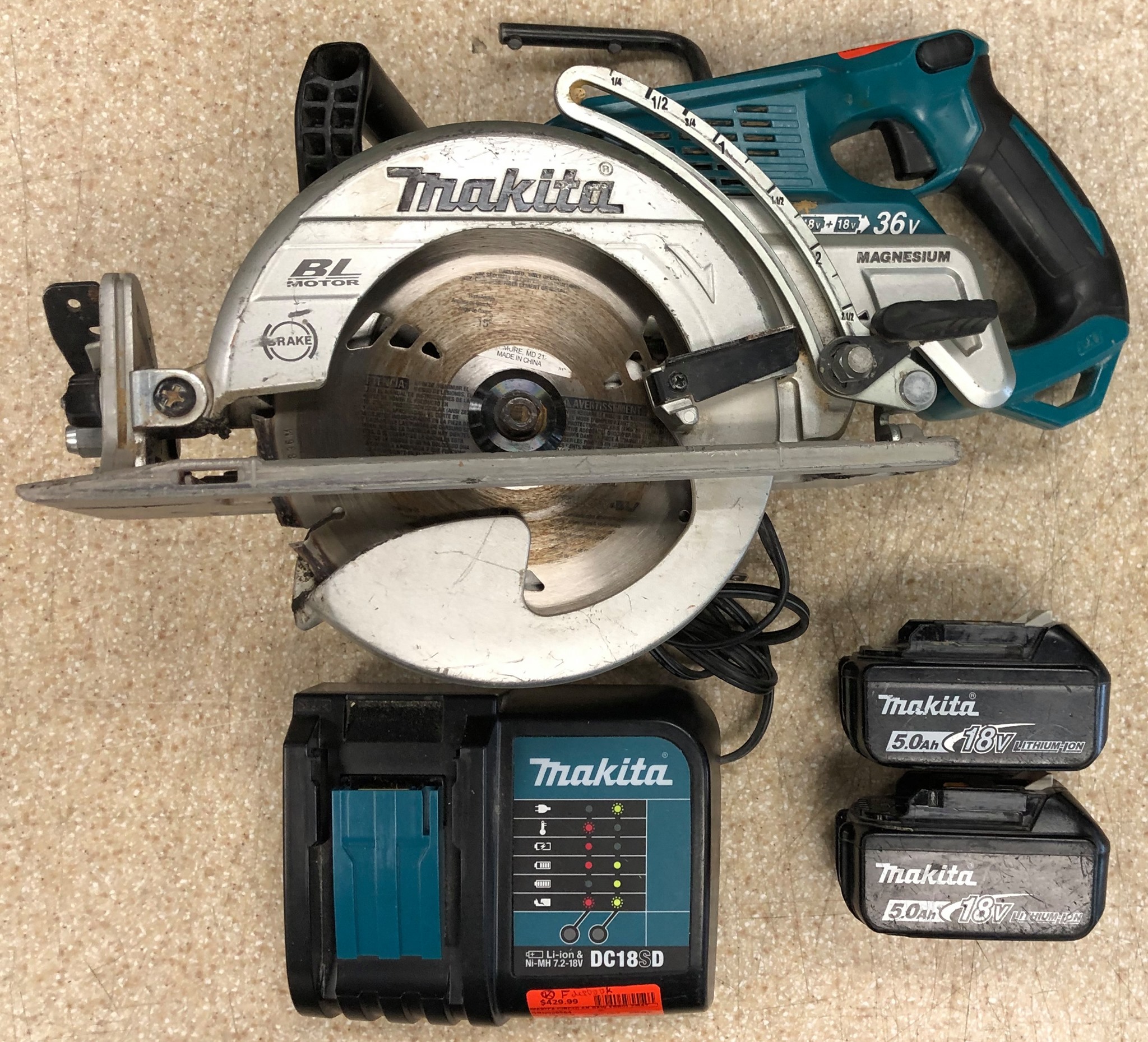 Makita rear handle circular saw 18v x2 36v