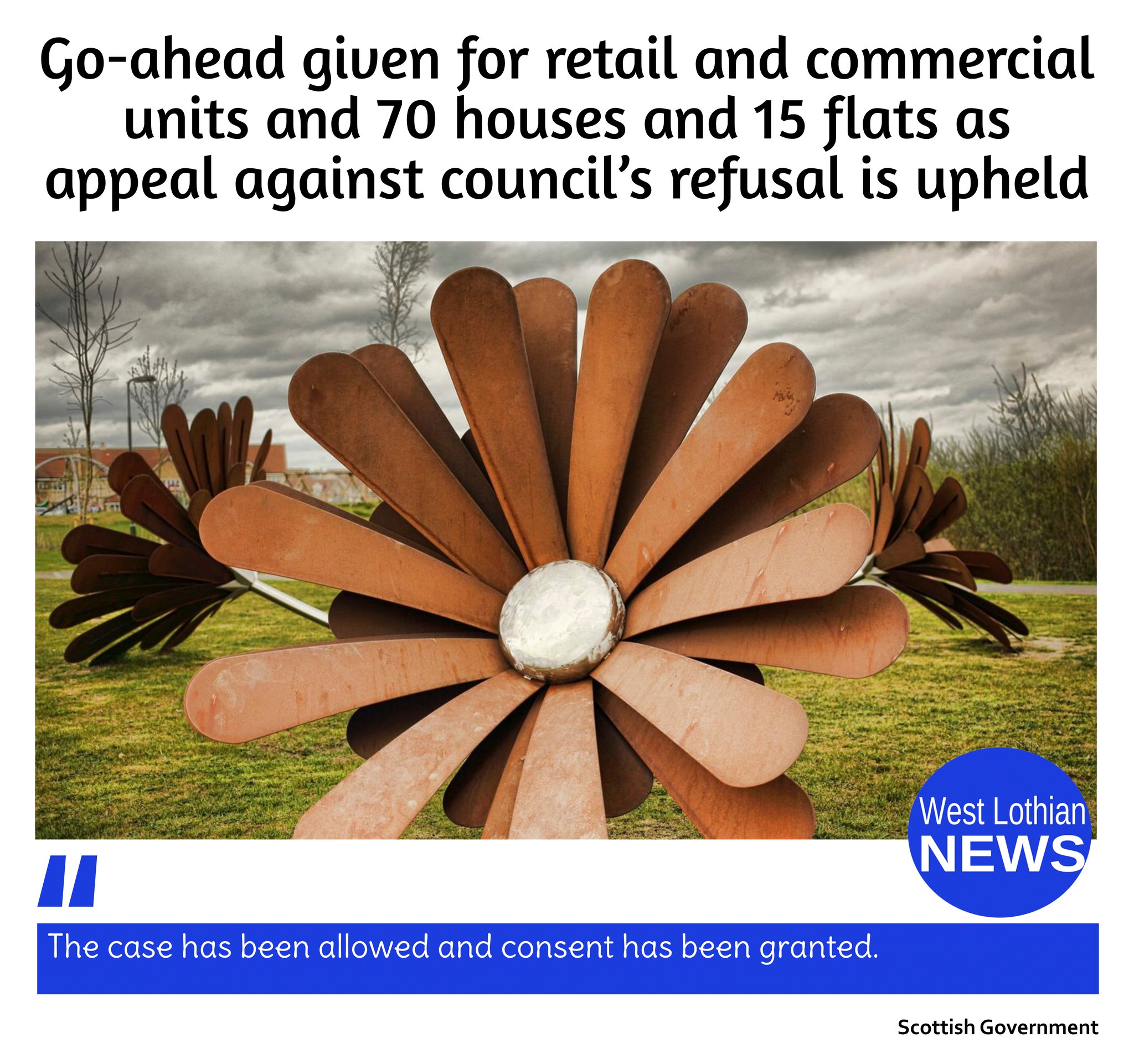 West - PLANS for retail and commercial units and 70 houses and 15 flats ...