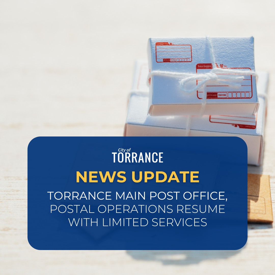 NEWS - Torrance Main Post... - City of Torrance CA Government | Facebook