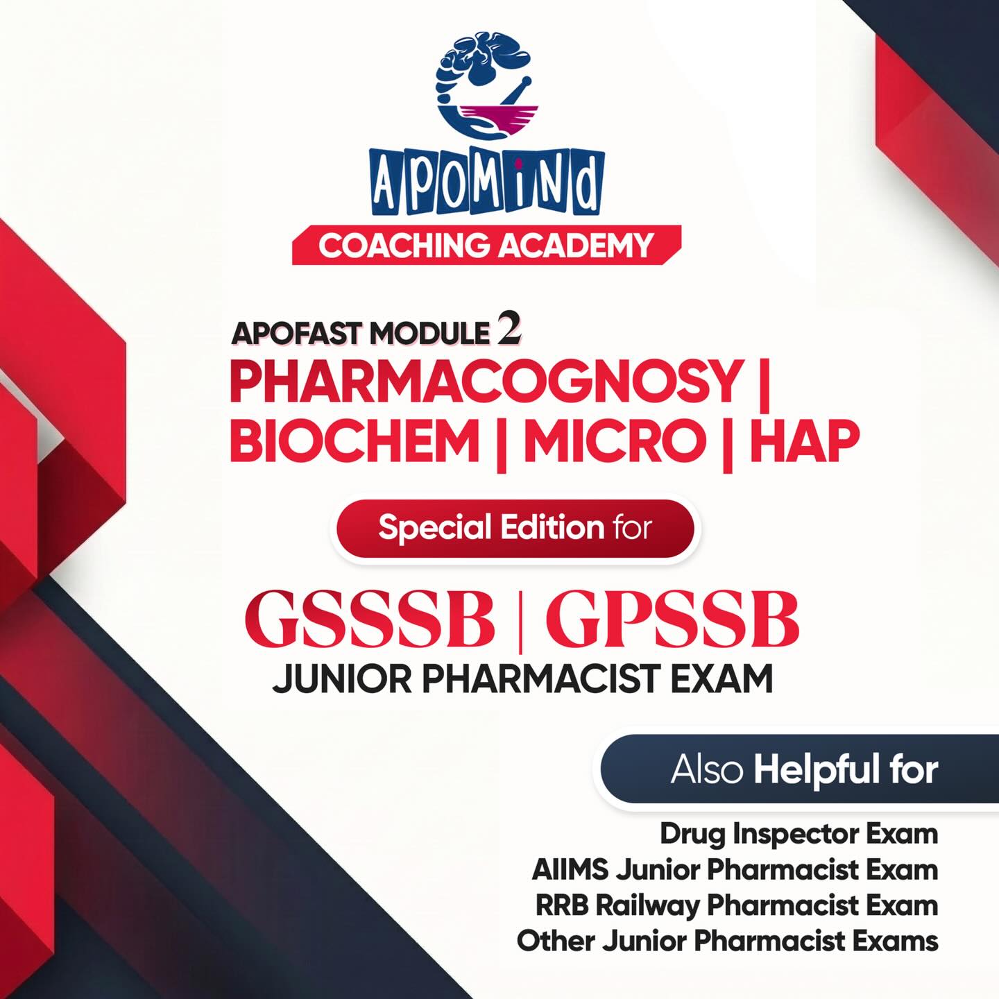 ApoMind - 🚨 GSSSB Junior Pharmacist 2026 – Latest Update 🚨... | Facebook