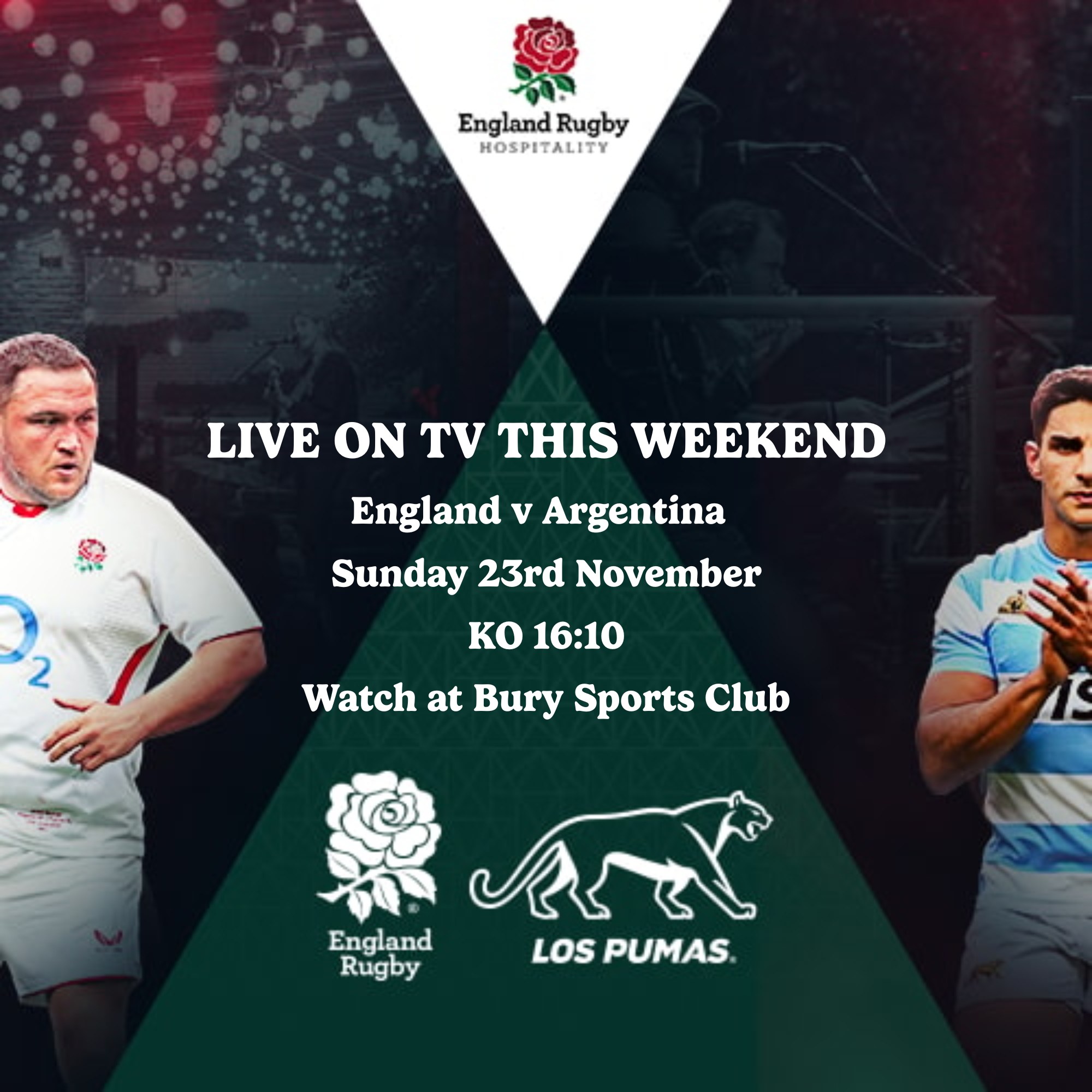 Bury RUFC - 📺 Live on TV this weekend 📺 🏴󠁧󠁢󠁥󠁮󠁧󠁿England vs... | Facebook
