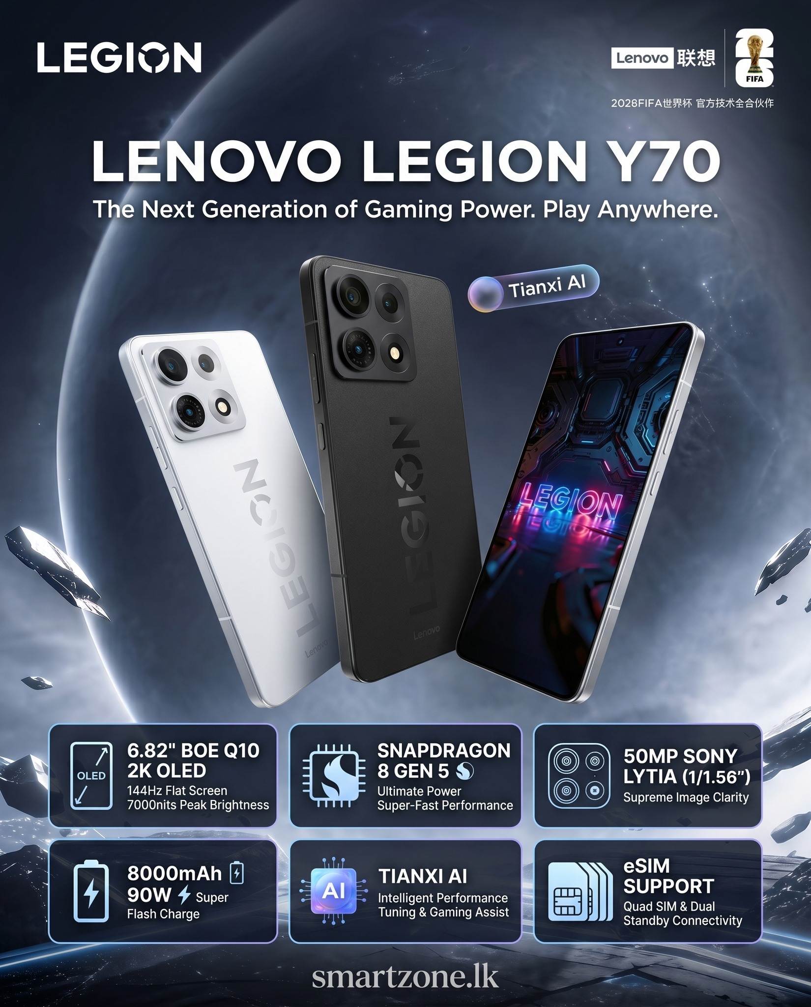 Lenovo Legion Y700 Gen 4 (2025) fulllbox Chip Snapdragon 8 Elite