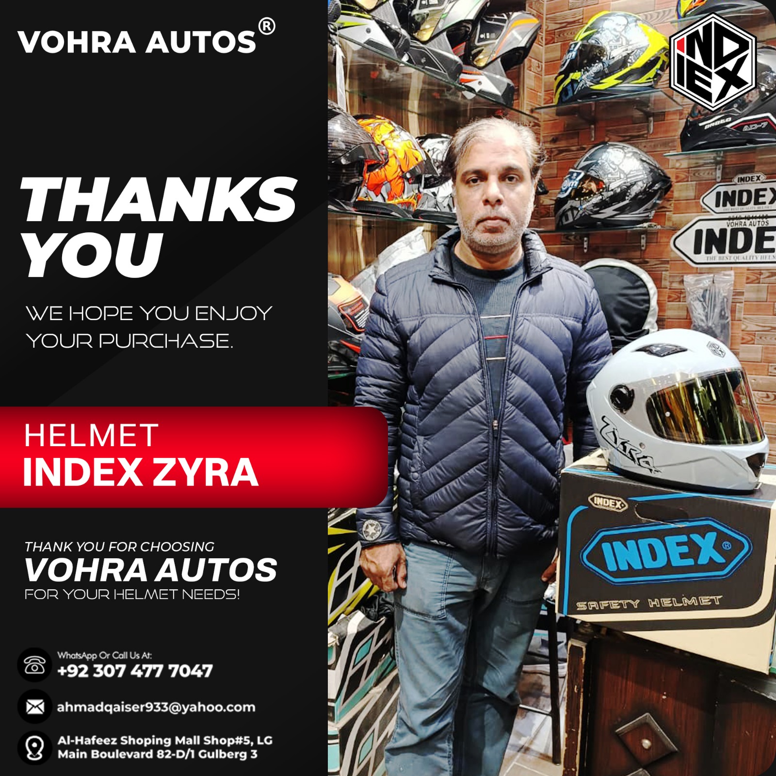 Thank you for choosing Vohra Autos 🤝 We truly appreciate your
