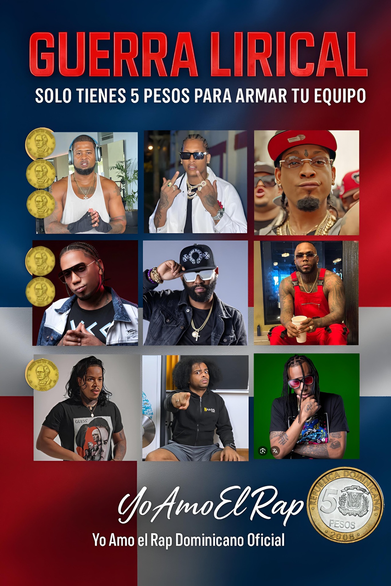 Yo - 🚨 GU3RRA LIRICAL 🚨 Tienes 5 pesos pa’ armar tu equipo 👊🎤 👉 La ...
