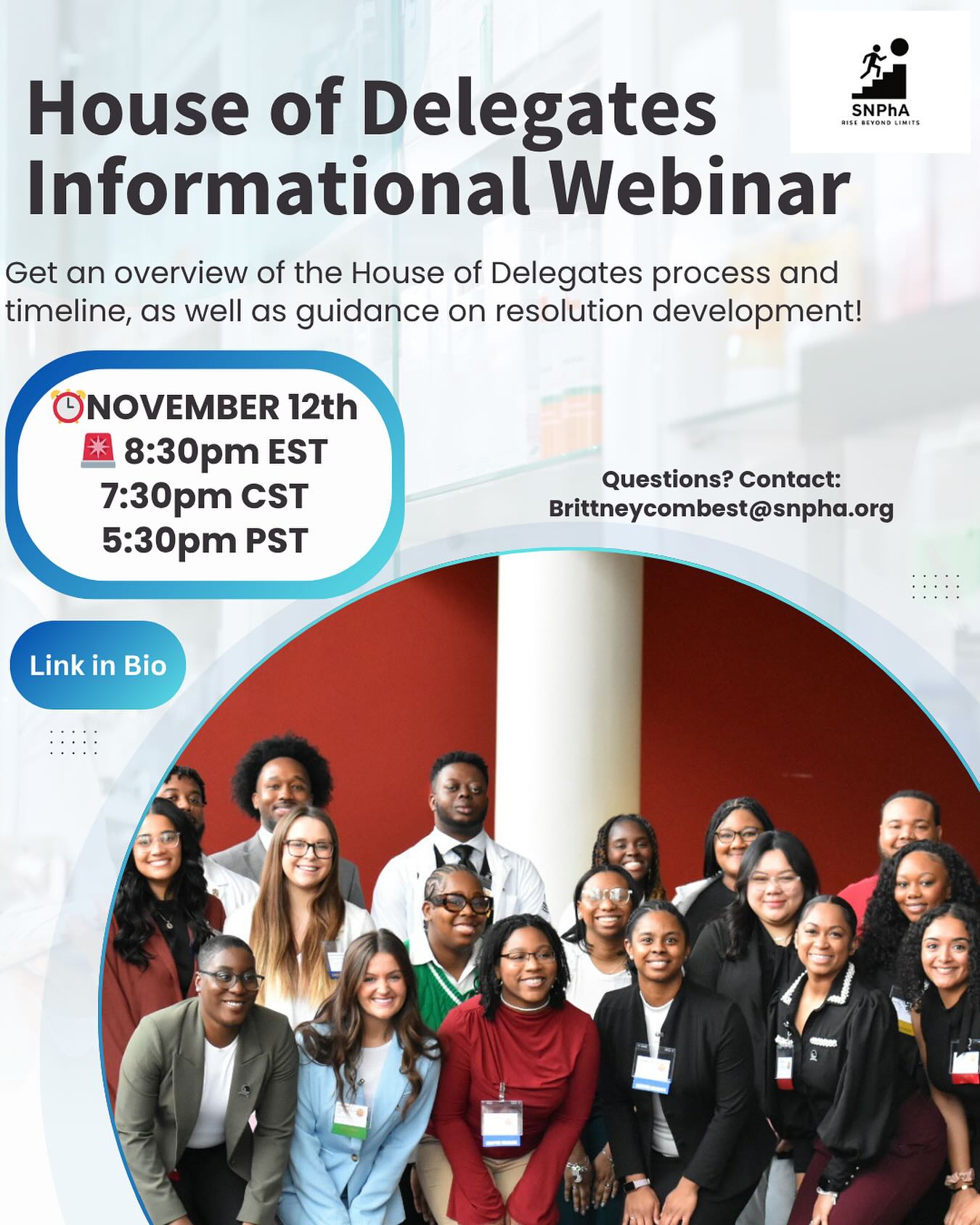 Student - 📣 Calling all SNPhA leaders and members! Join us for the ...