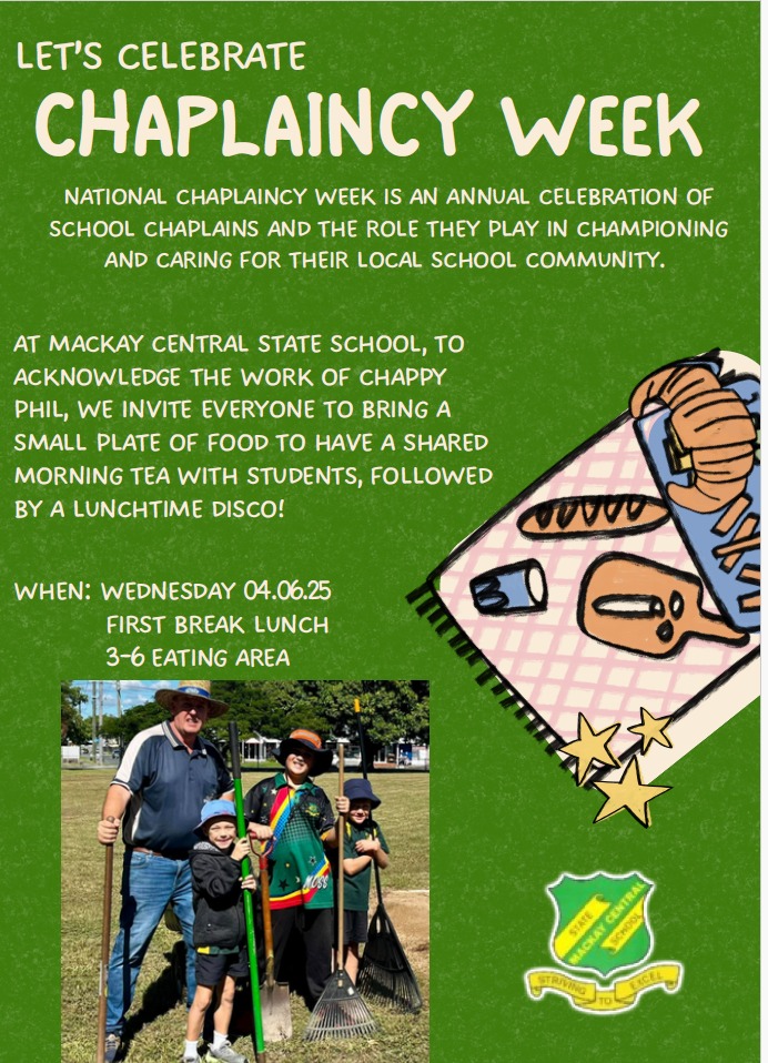 Mackay - Help us celebrate Chaplaincy week by students bringing a plate ...
