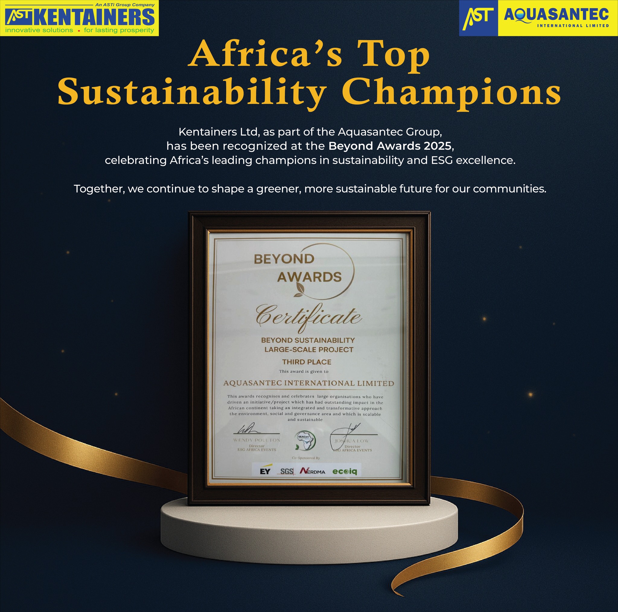 Kentainers Ltd - We’re deeply honored to be recognized... | Facebook