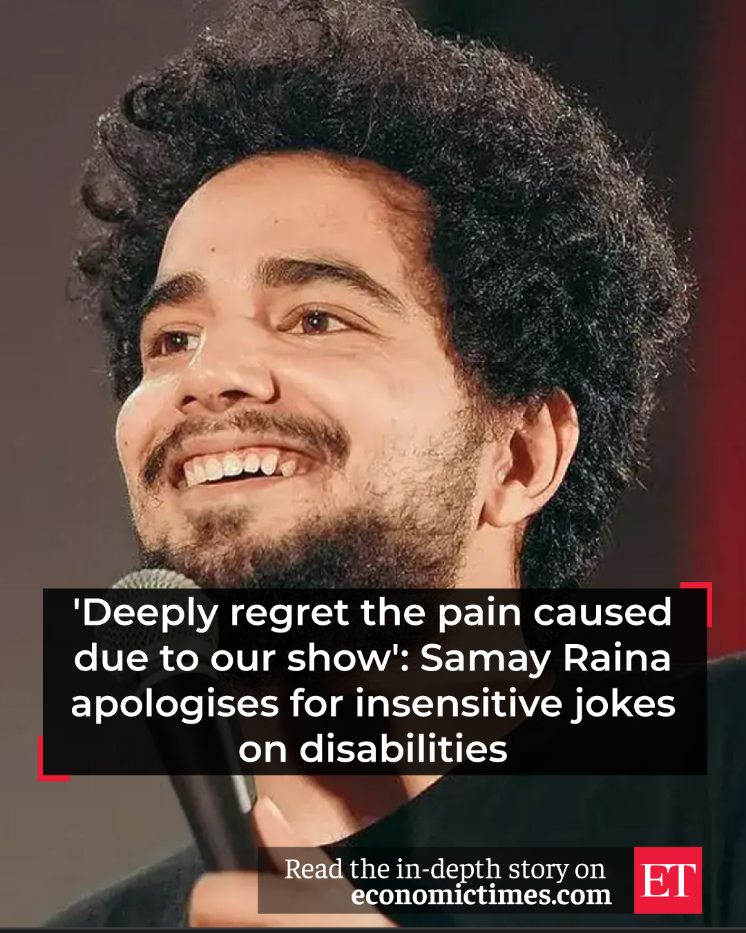 🎭🙏 “We went too far” Comedian Samay... - The Economic Times | Facebook