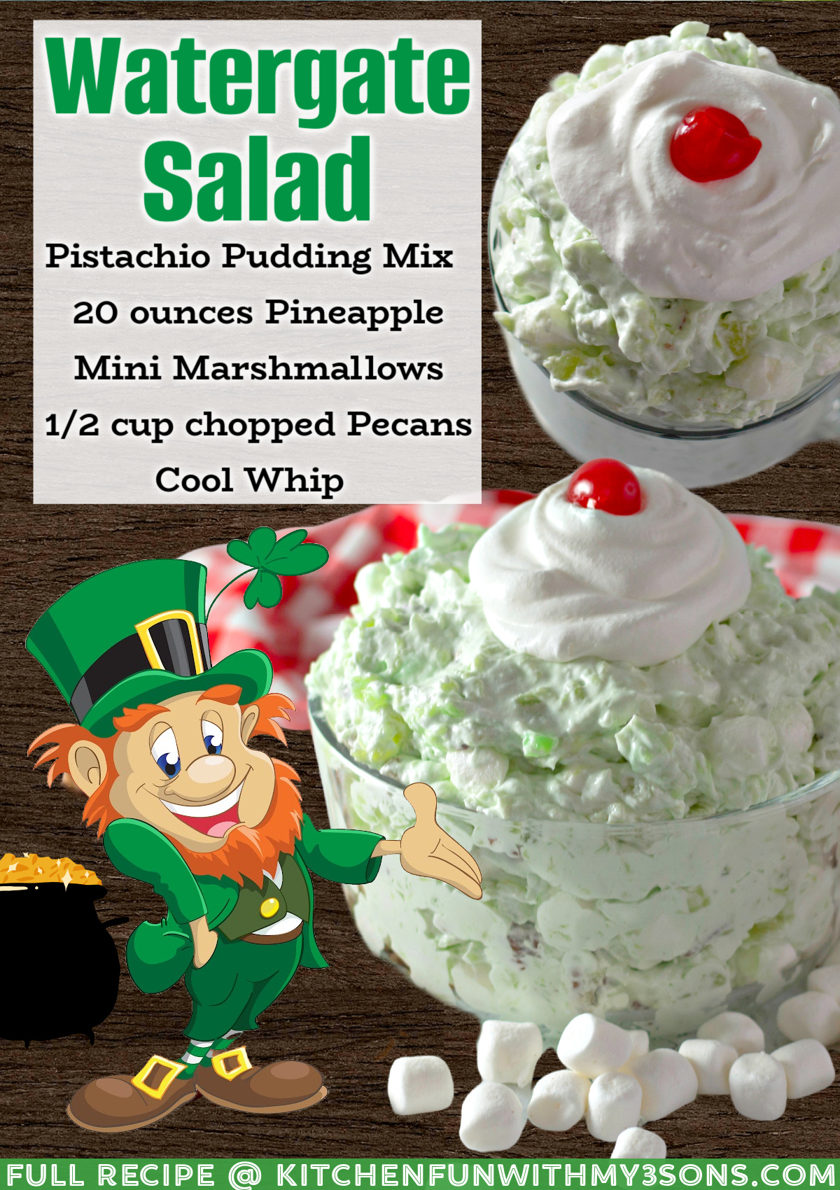 WATERGATE SALAD - Best EVER... - Kitchen Fun With My 3 Sons
