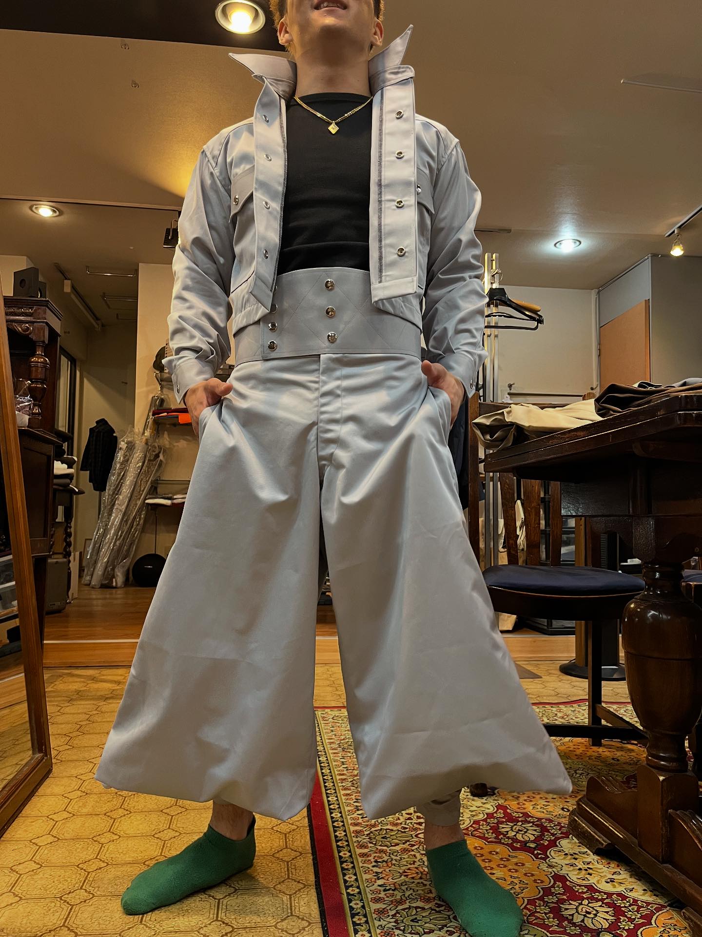 夏*樹様 鳶服　仕立て　橋本テーラー M様 四日市よりお越しです。 今まで、仕立てに6ヶ月頂いておりましたが