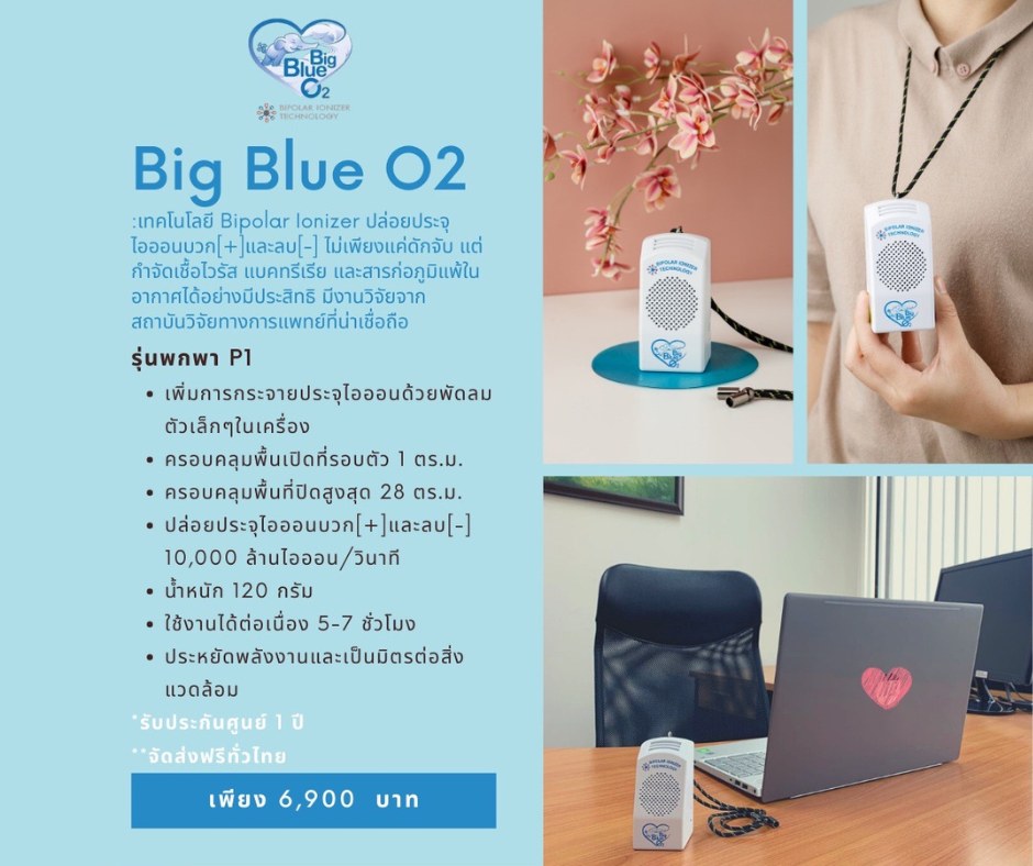 เครื่องฟอกอากาศ - ประสิทธิภาพ Big Blue O2 เครื่องฟอกอากาศ รุ่น P1 ...