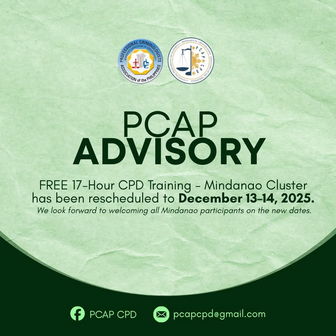 PCAP - ⏰ IMPORTANT SCHEDULE UPDATE FOR MINDANAO! Please be advised that ...