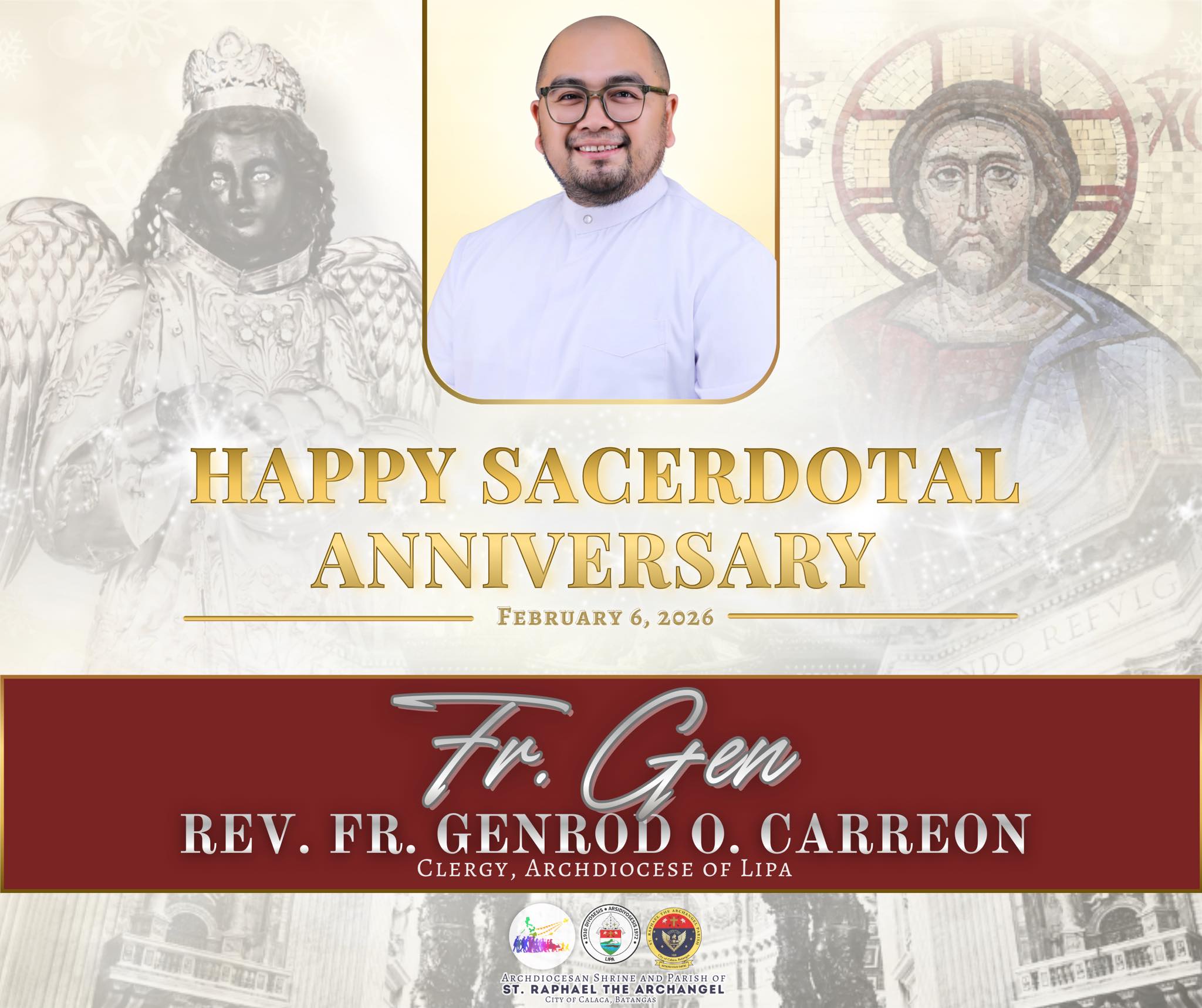 Happy 3rd Sacerdotal Anniversary, Rev. Fr. Genrod Hadrian O. Carreon ...