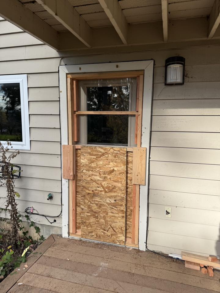 Search - Window to door conversion. The center bottom is built like a ...