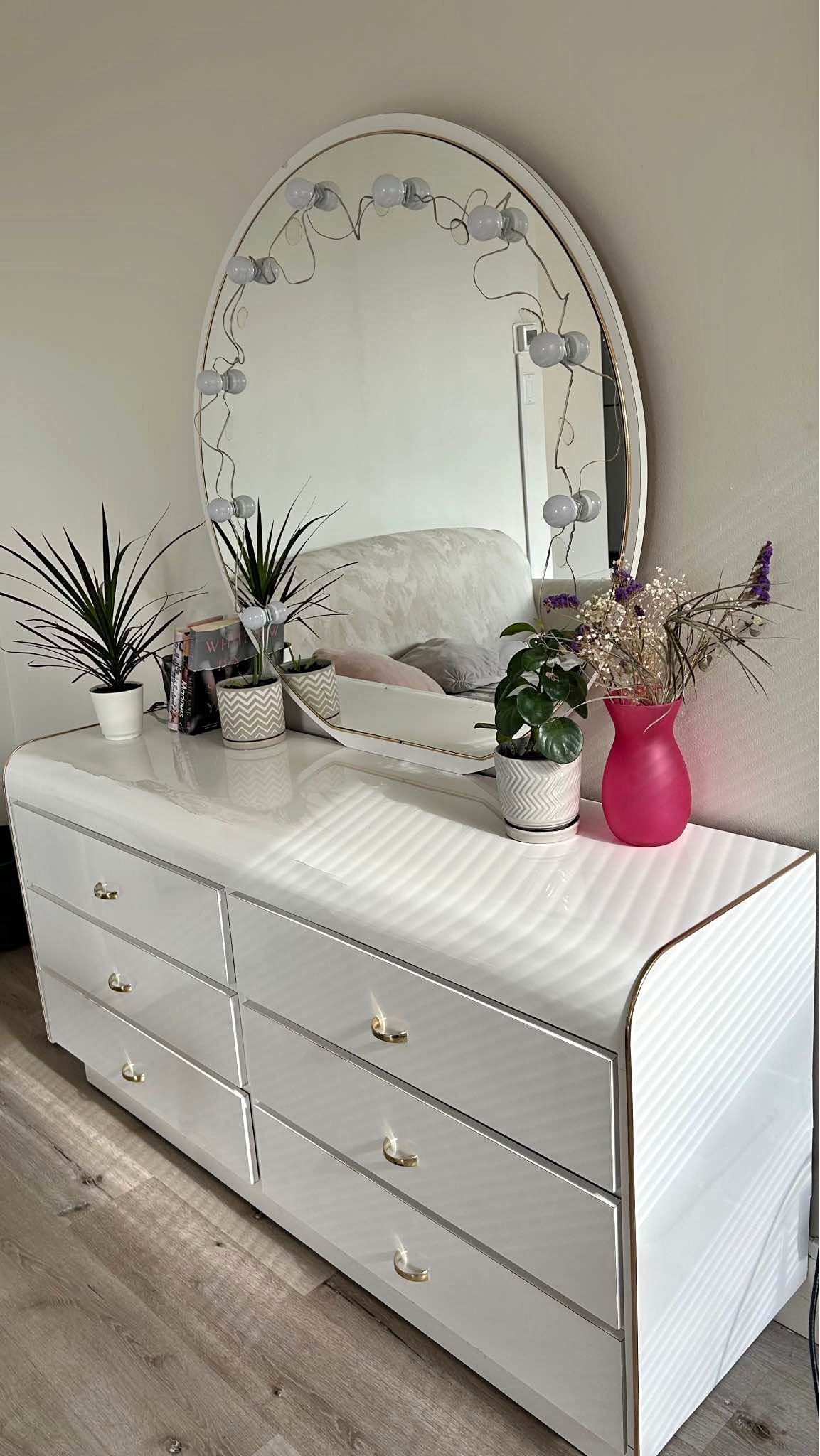 urban outfitters white dress Ella Bedroom Dresser Mirror - White