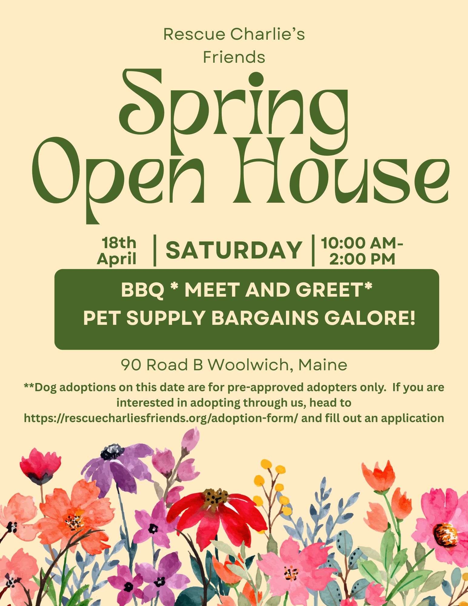 Rescue Charlie's Friends Spring Open House!