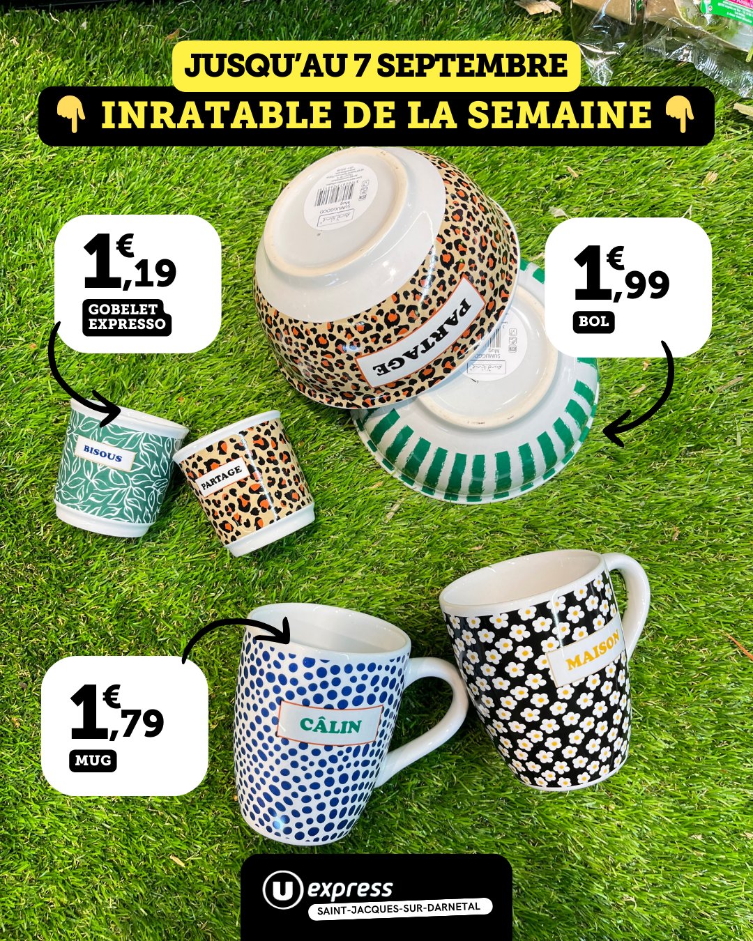 U Express - 🟡 INRATABLE DE LA SEMAINE 🟡 🍽️ VAISELLE ARTIME 🍽️ Jusqu’au ...