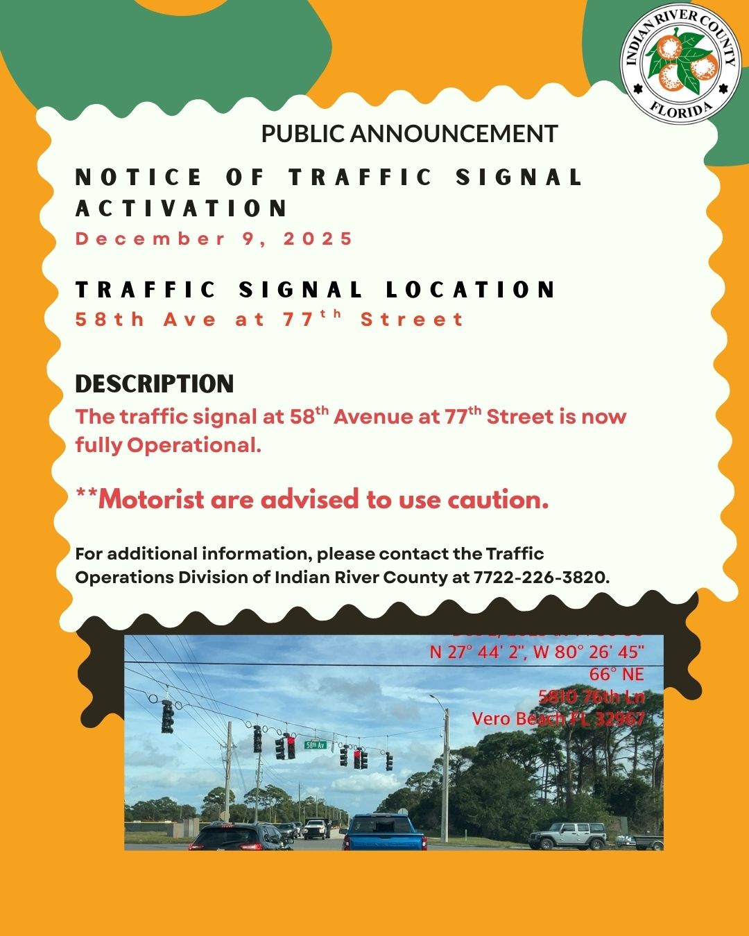 Indian - 📢 PUBLIC ANNOUNCEMENT NOTICE OF TRAFFIC SIGNAL ACTIVATION 🚧 # ...