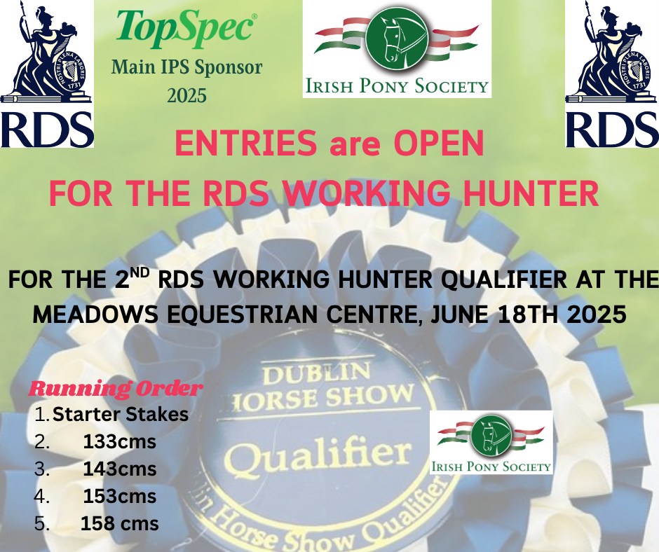 Irish - ENTRIES ARE OPEN FOR THE 2ND RDS WORKING HUNTER QUALIFIER IN ...