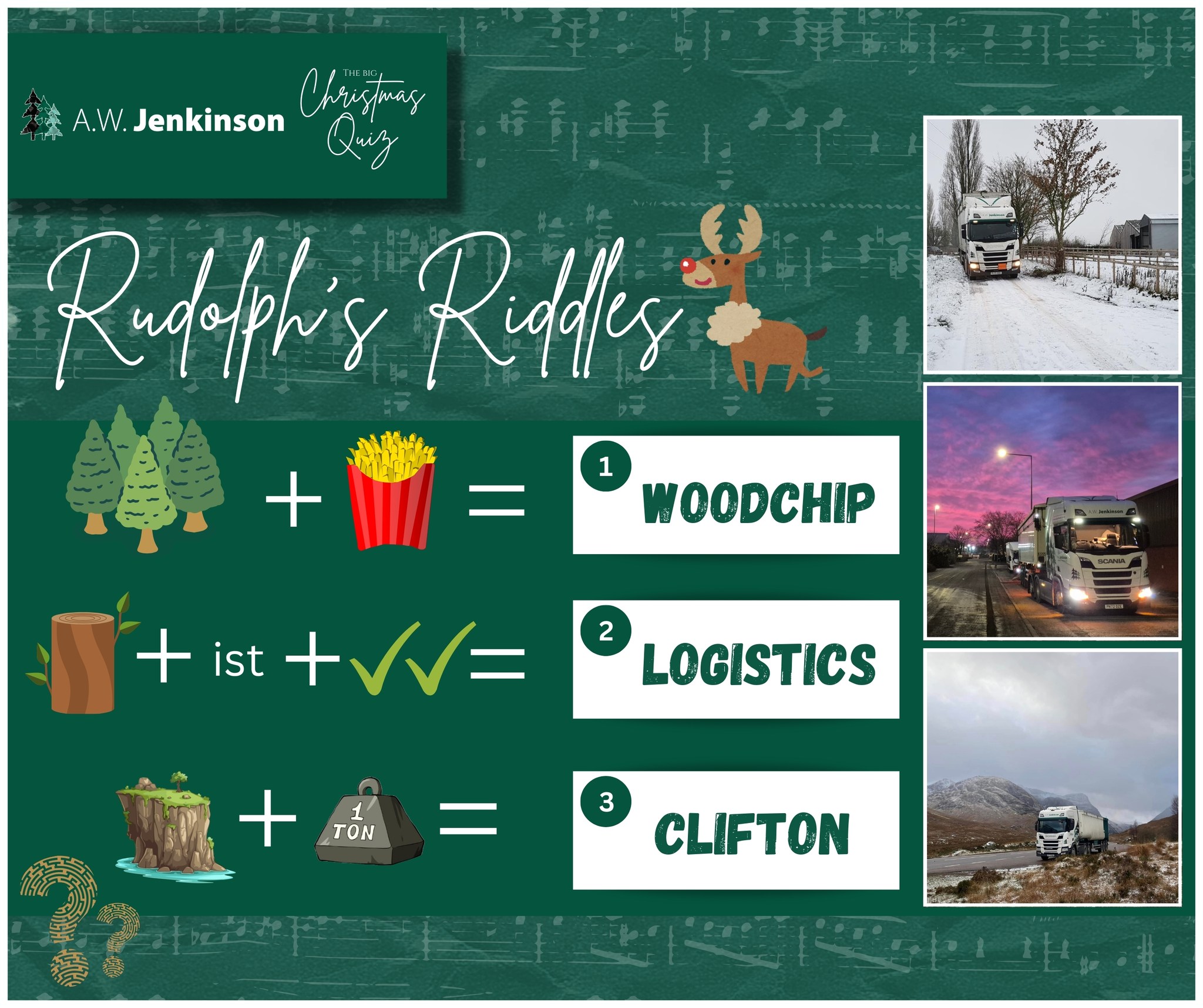A. W. - *Competition now closed* Did you solve Rudolph’s tricky riddles ...