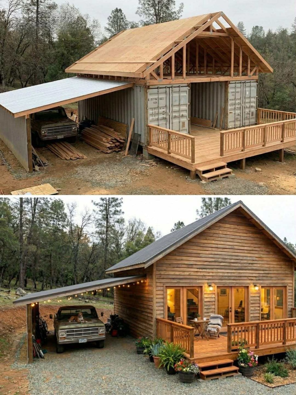 Shipping - How One Shipping Container Became a Fully Finished Rustic ...