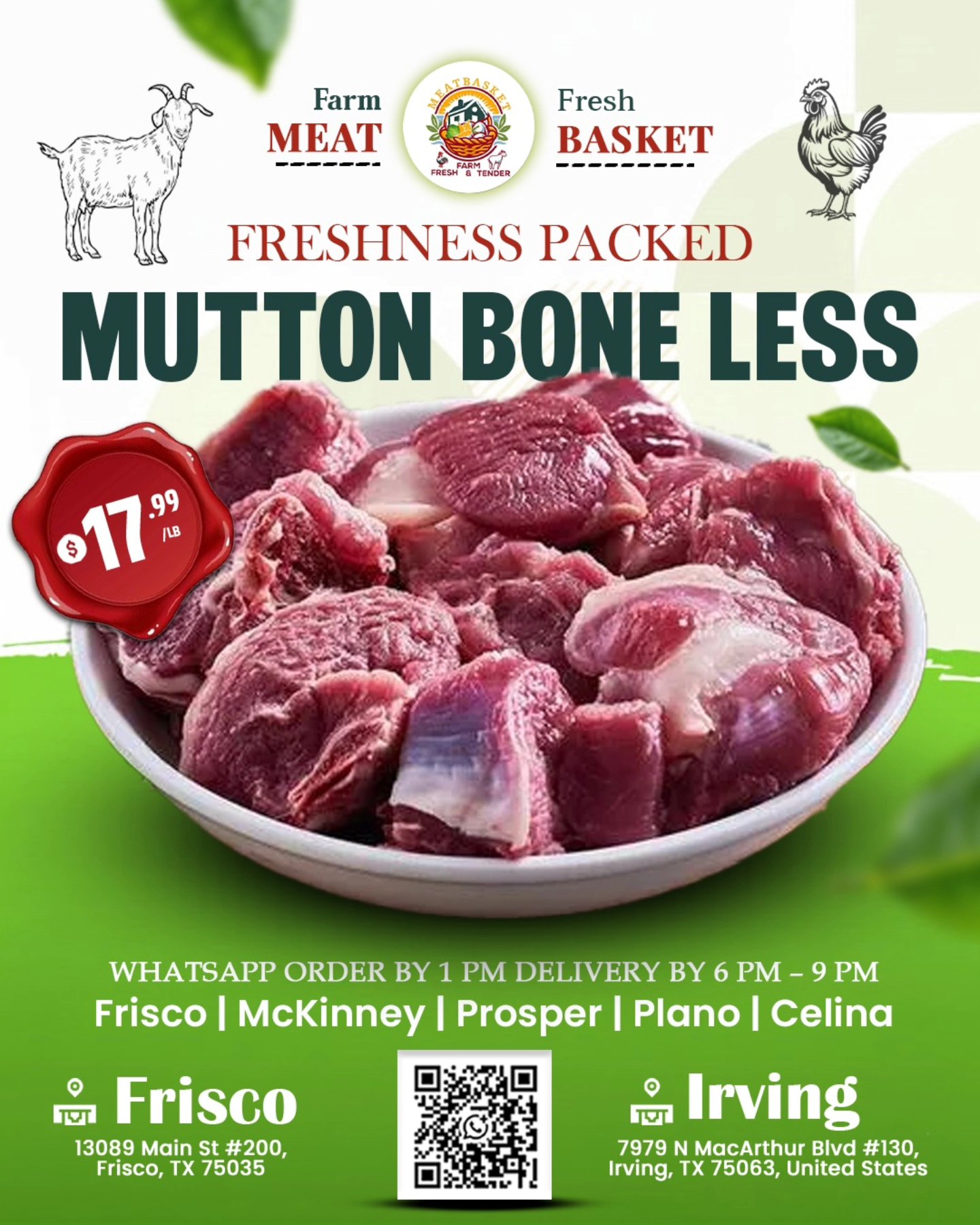 Meat - 🥩 Freshness Packed – Premium Mutton Boneless! 🥩 Juicy, tender ...