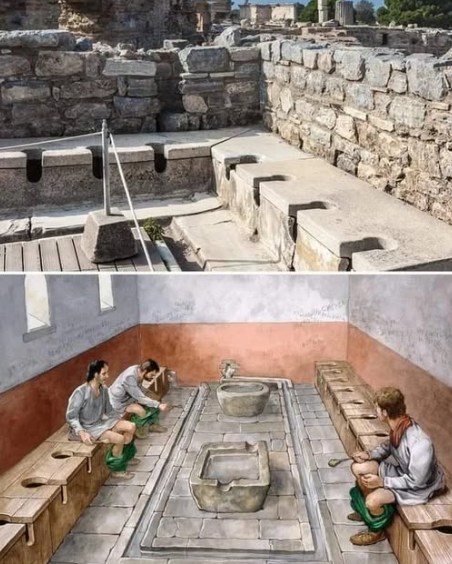 Archaeology - Almost every Roman city had large public latrines, where ...