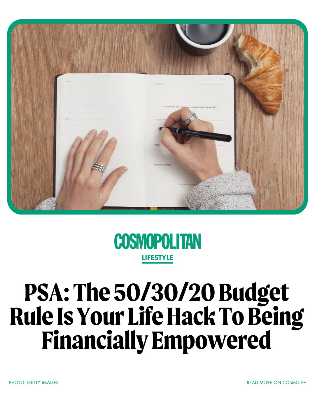 It recommends putting 50% of... - Cosmopolitan Philippines | Facebook