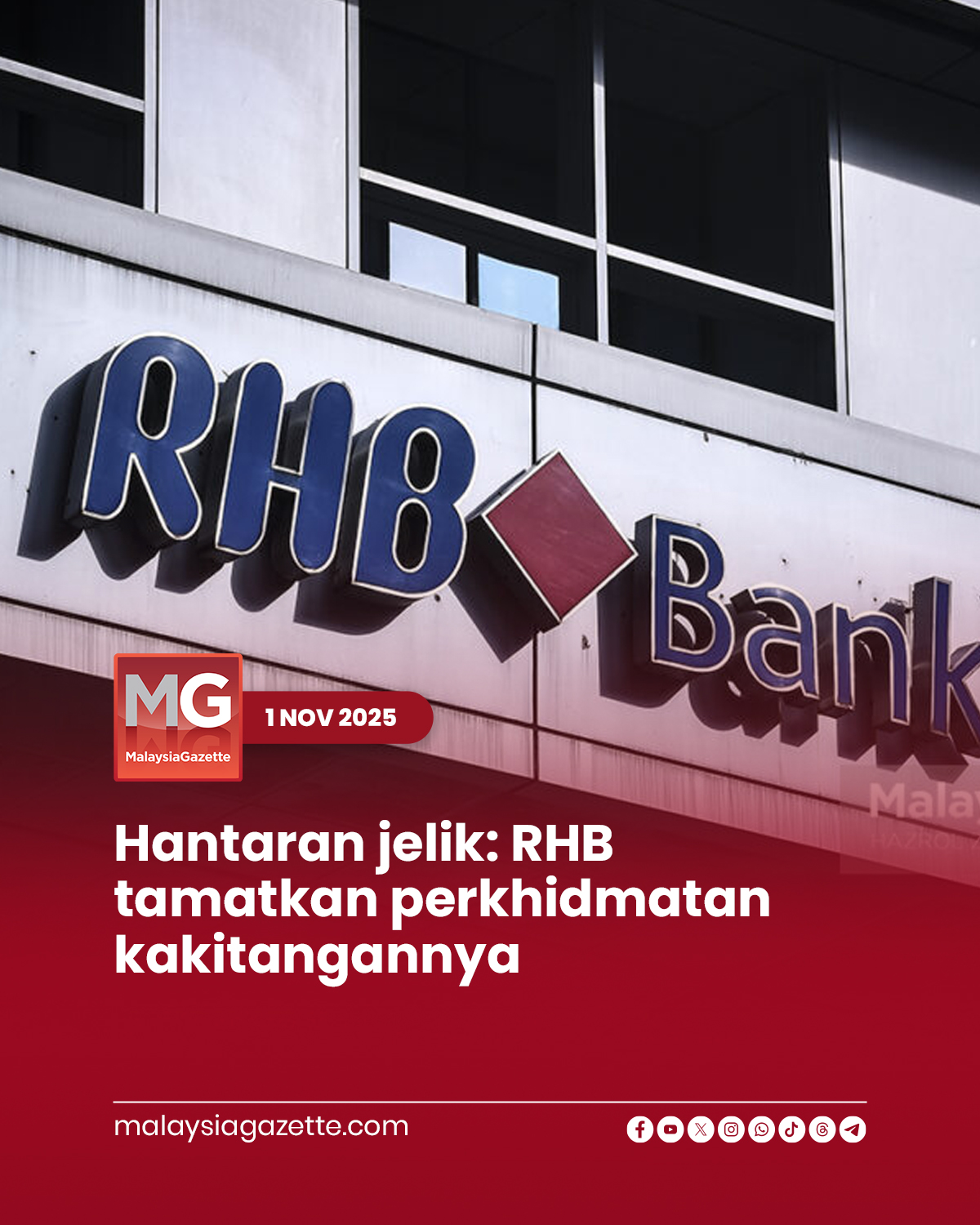 Malaysia - RHB Bank mengesahkan telah menamatkan perkhidmatan seorang ...