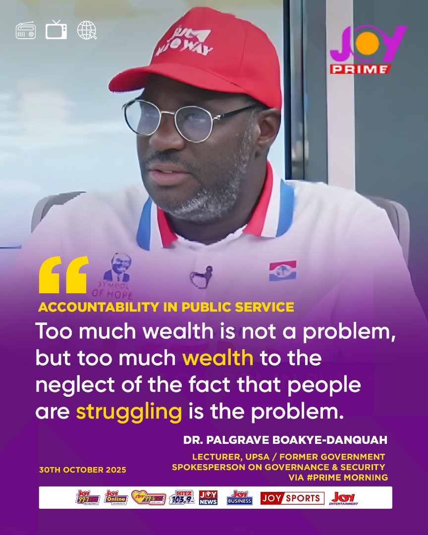 Joy - Accountability in Public Service: Too much wealth is not a ...