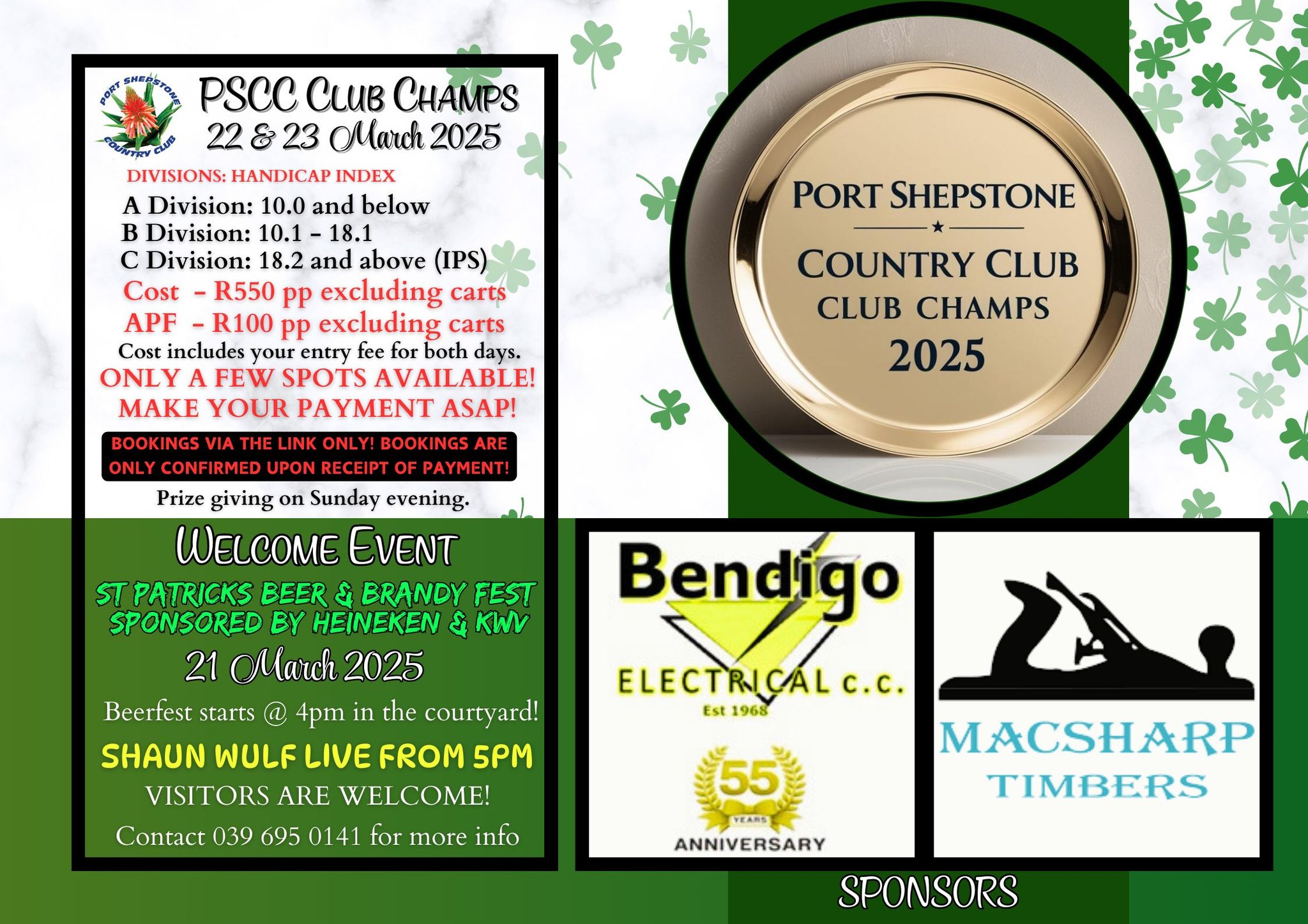 PSCC CLUB CHAMPS 2025 ⛳️🏌‍♂️... - Port Shepstone Country Club | Facebook