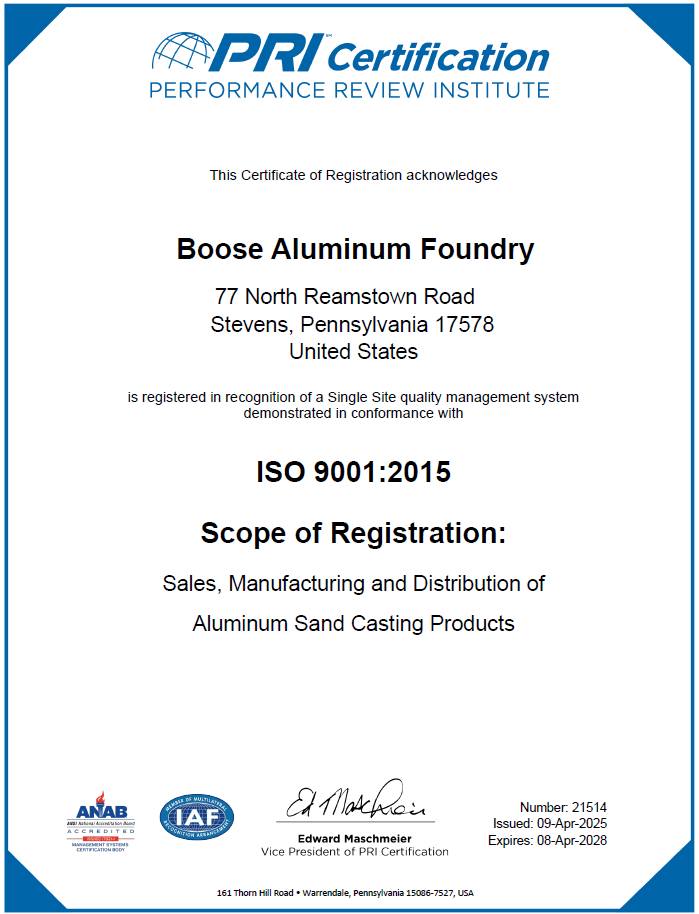 🎉 We’re proud to announce that... - Boose Aluminum Foundry | Facebook