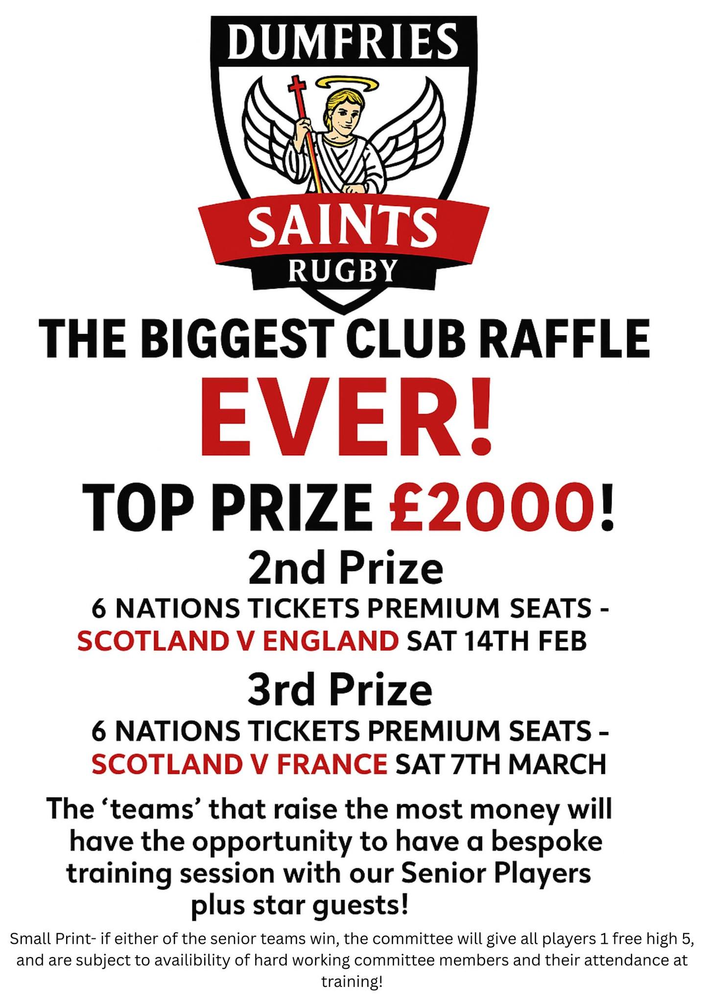 The Biggest Club Raffle EVER!!!!... - Dumfries Saints RFC | Facebook