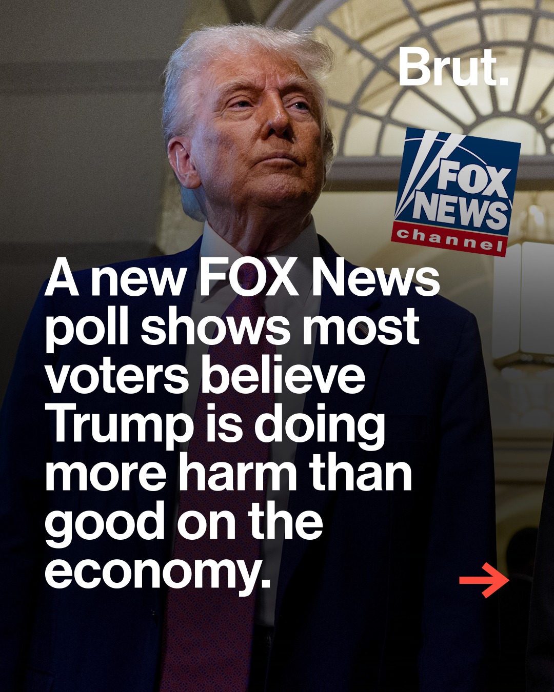 Brut - A new FOX News poll finds Trump hitting a low point... | Facebook