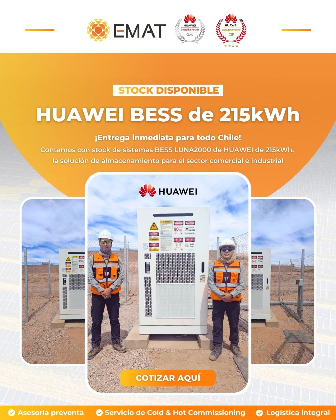 EMAT - Cotiza solución BESS Aquí: https://ematchile.com/bess-huawei ...