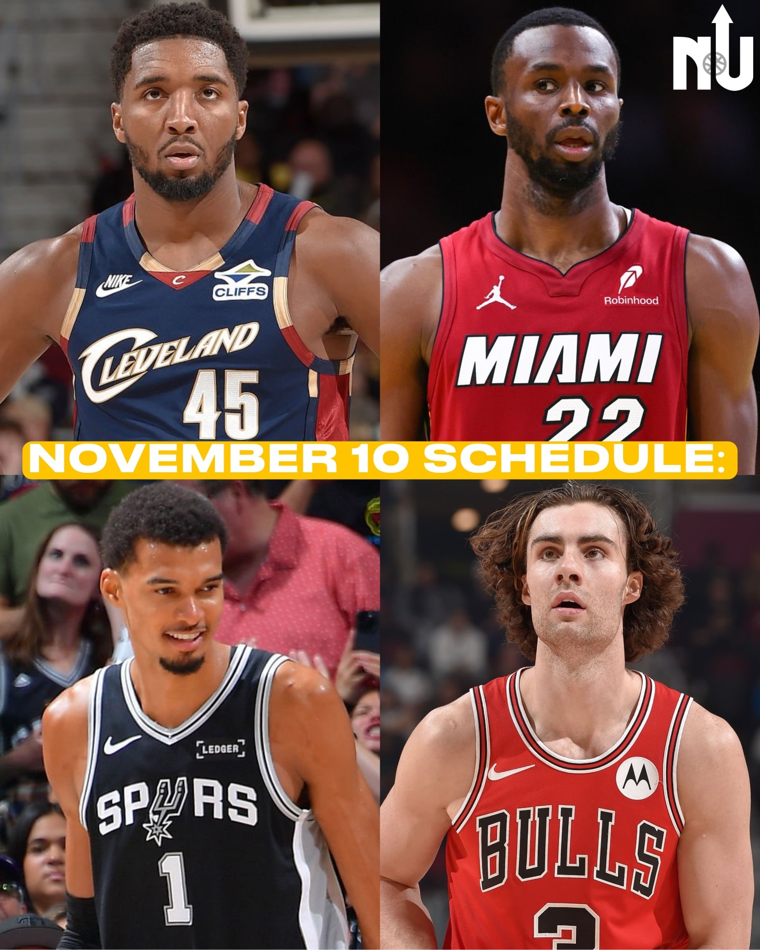NBA - Monday, November 10 Schedule: 9 games L.A. Lakers at Charlotte ...