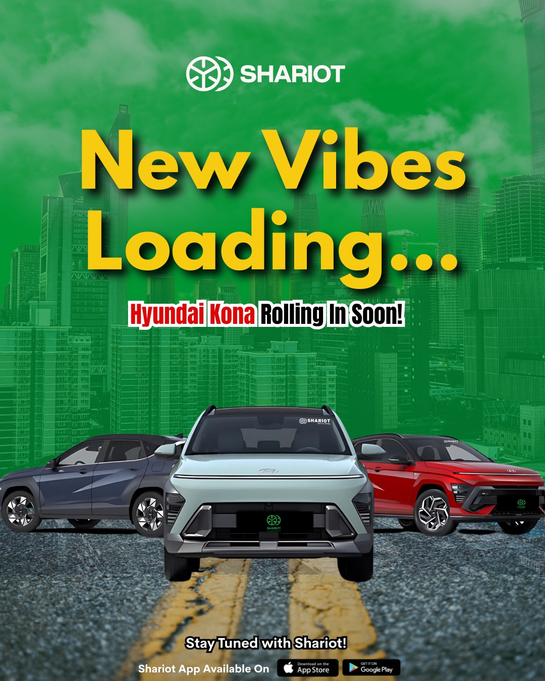 🚙💨 New Vibes Loading… Hyundai Kona... - Shariot Car Sharing | Facebook