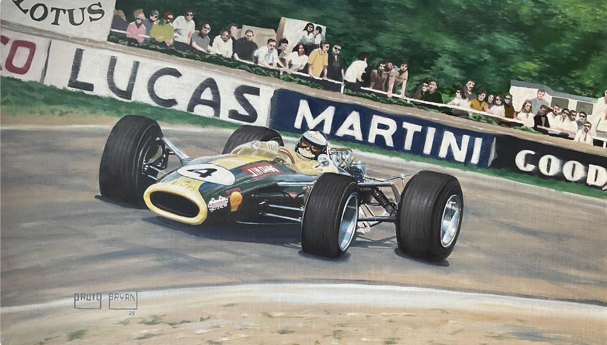 Artist paints Lotus 49 image for UNICEF auction