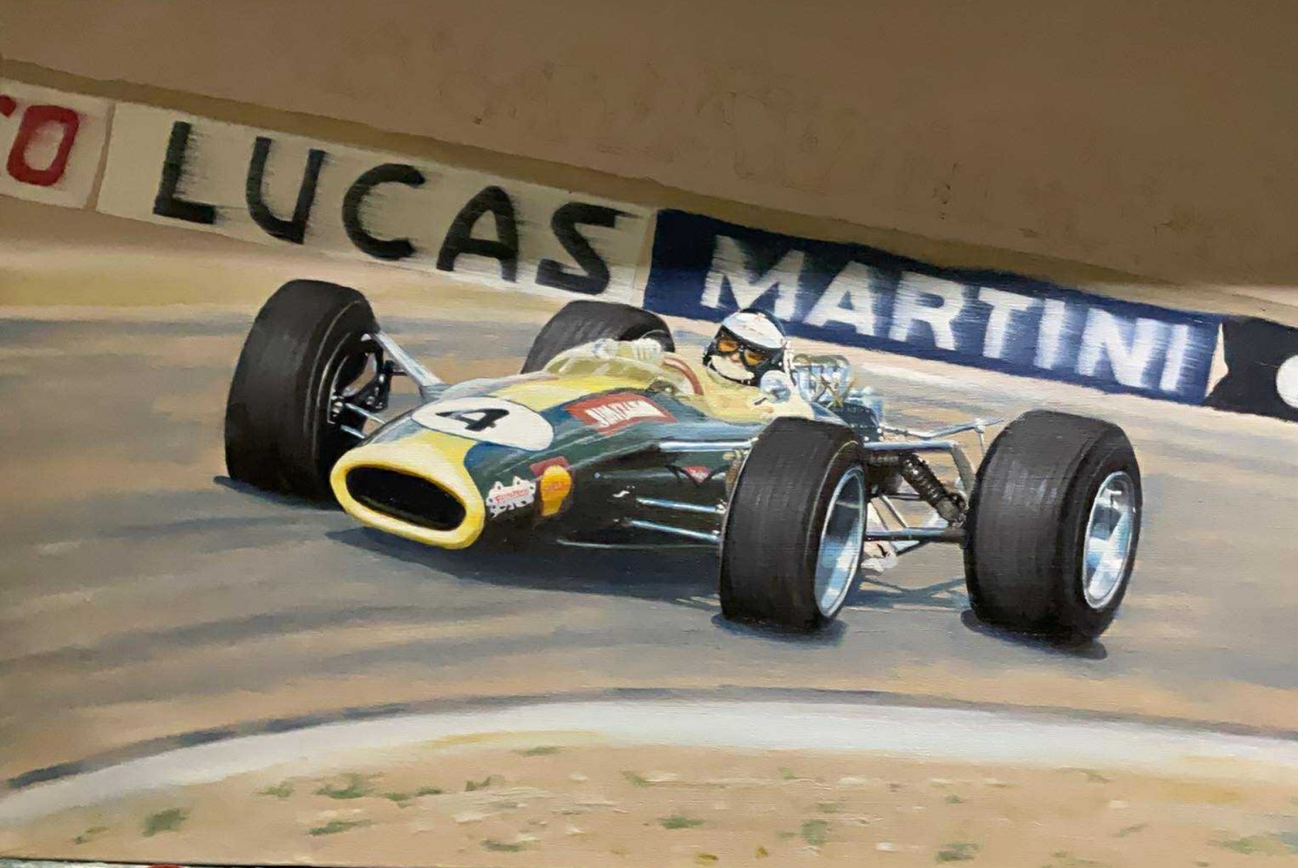 Artist paints Lotus 49 image for UNICEF auction