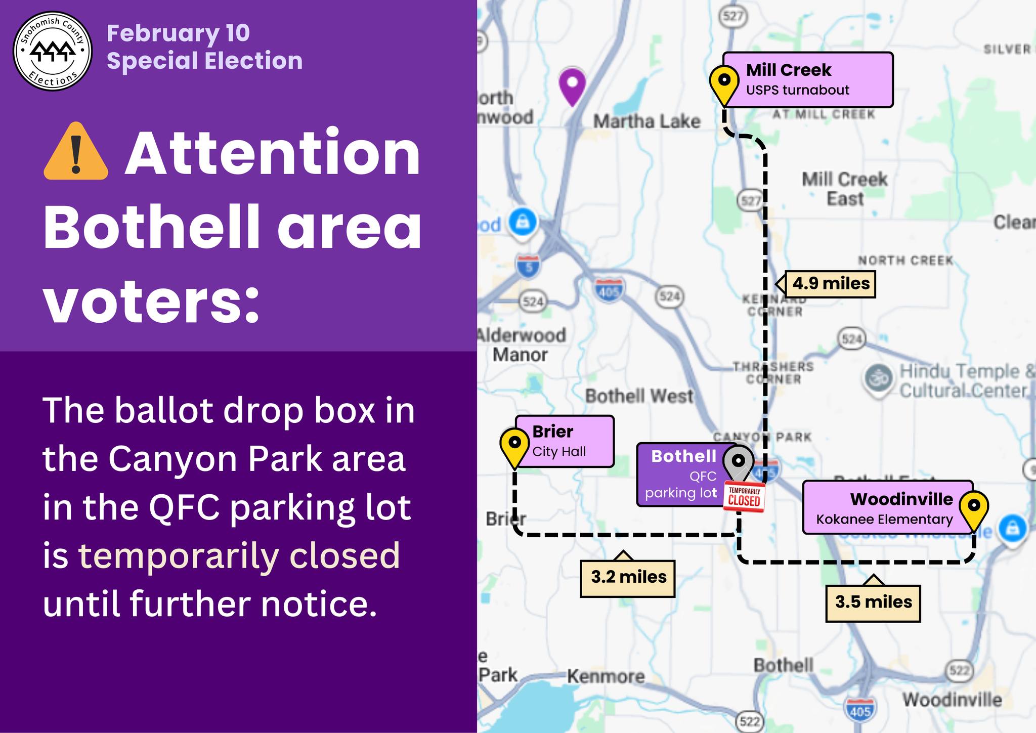 Northshore - UPDATE: The Canyon Park ballot drop box in the QFC parking ...