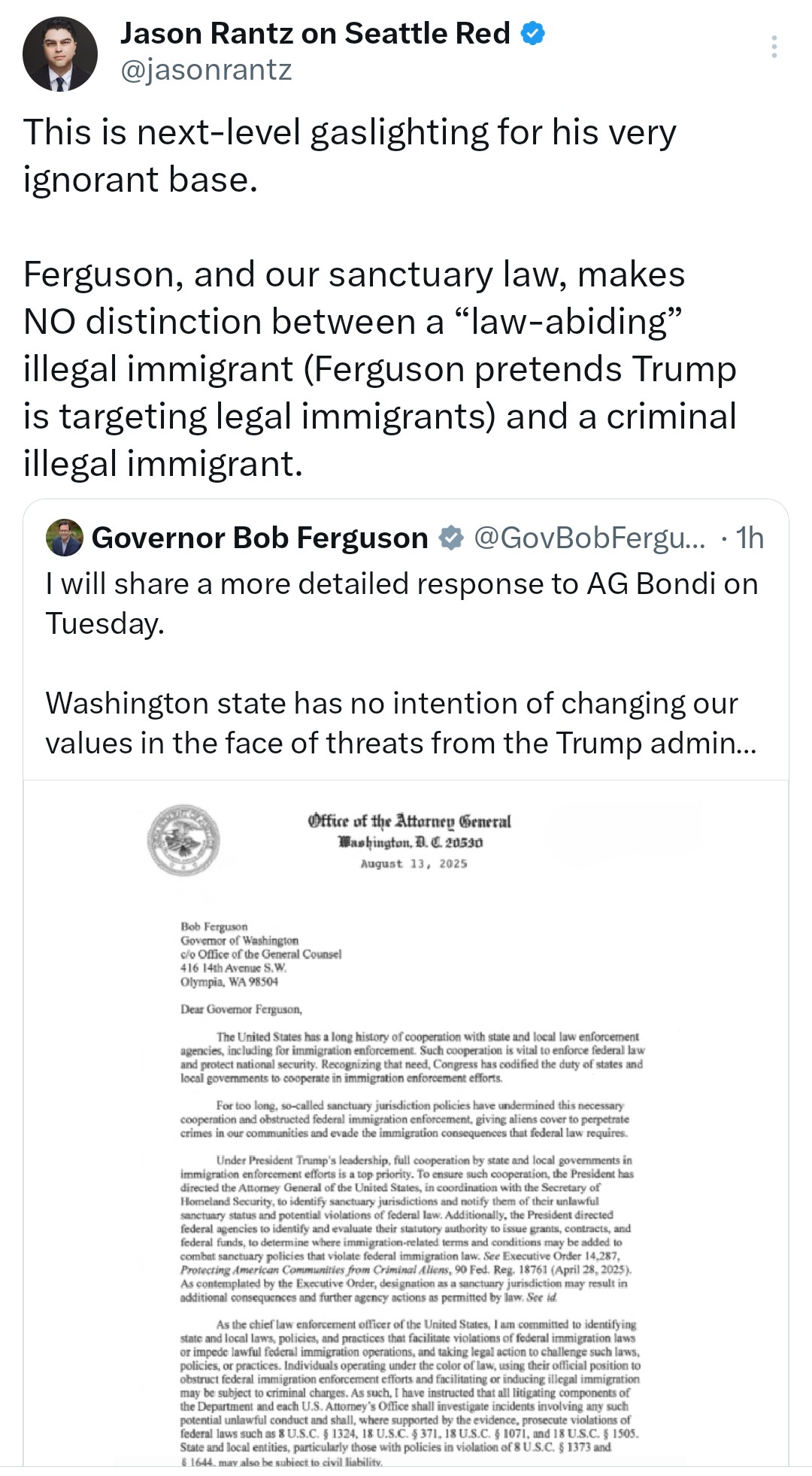 Jim - Rantz is right. Ferguson's dumb 