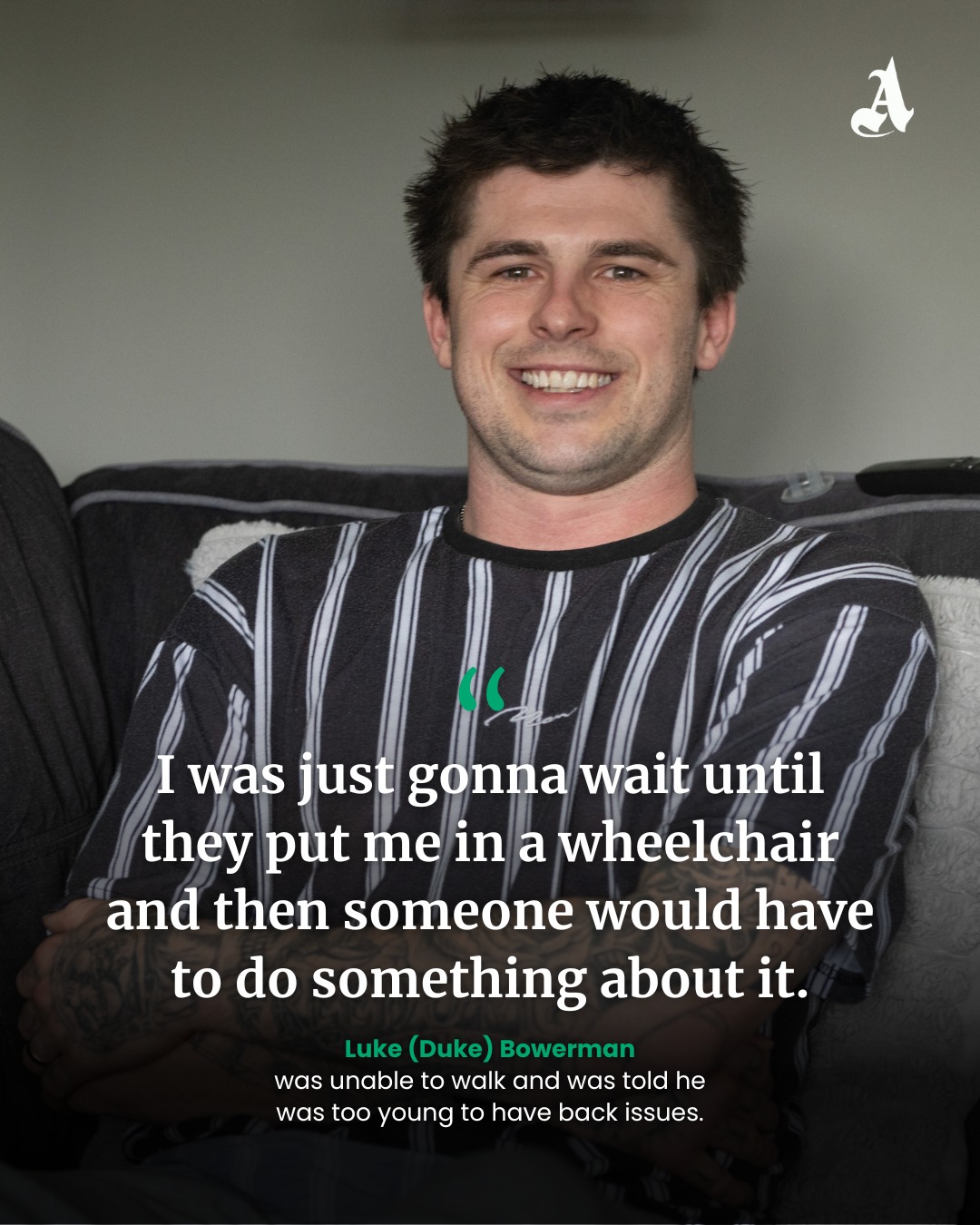The Advocate - Duke had 'insane' pain and couldn't walk, he was told it ...