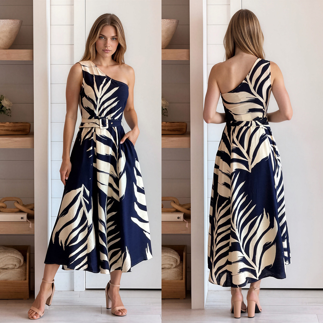 blue and white gingham dress Blue & White Gingham Midi Dress – Walsh Style Haus main image 0