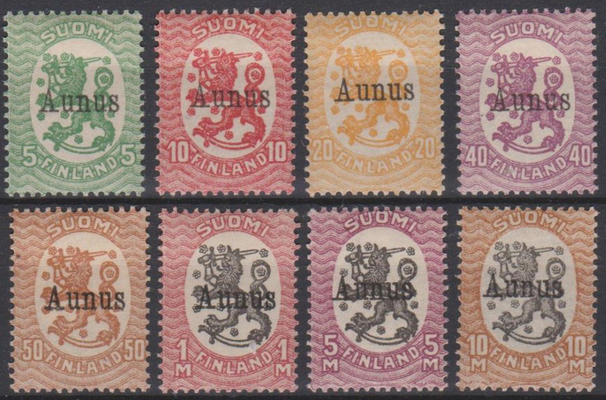 First - FIRST ISSUE of the Day: Aunus Sc N13-20/SG 1-8 issued June 27 ...