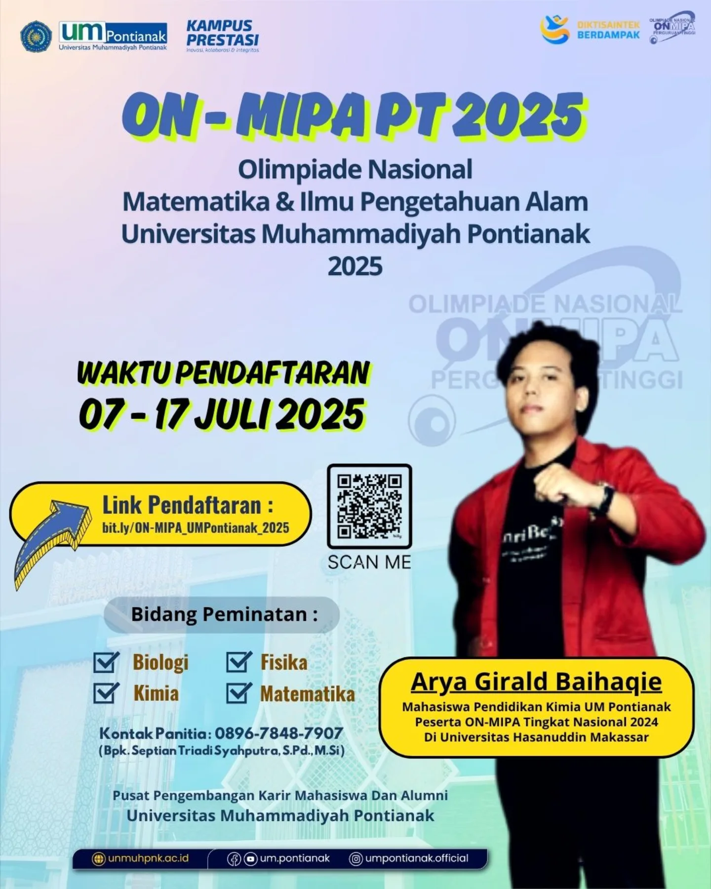Universitas - Telah Dibuka Pendaftaran ON - MIPA PT 2025 (Olimpiade ...