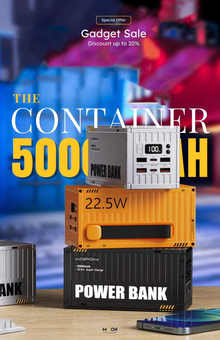Moon The Container 50000Mah... - Moon อุปกรณ์แห่งโลกอนาคต | Facebook