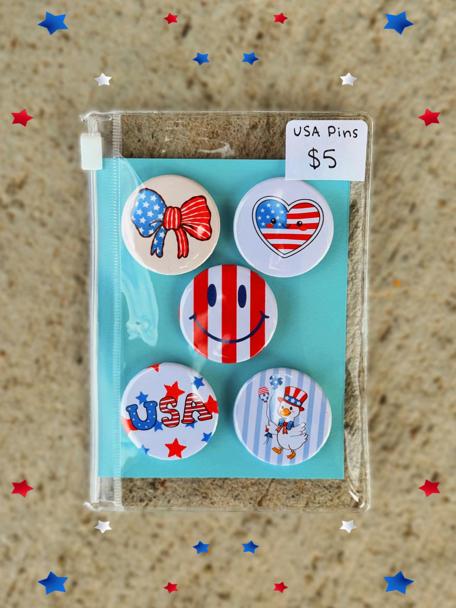 Adorn - ?? The cutest little patriotic bundle! ❤️ Each USA pin 