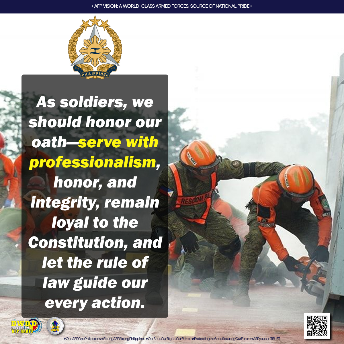 AFP - 𝐂𝐎𝐃𝐄 𝐎𝐅 𝐂𝐎𝐍𝐃𝐔𝐂𝐓 | “As soldiers, we should honor our oath—serve ...